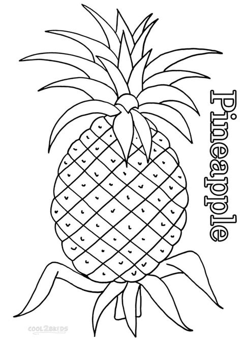 Nature and food coloring pages for kids. Printable Pineapple Coloring Pages For Kids