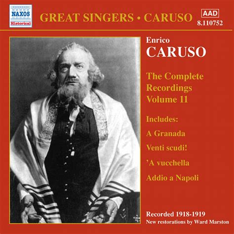 Caruso Enrico Complete Recordings Vol 11 1918 1919 Cd Opus3a