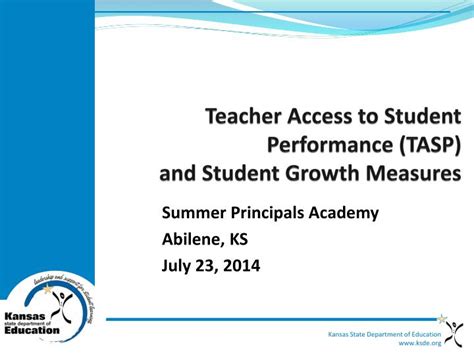 Ppt Teacher Access To Student Performance Tasp And Student Growth