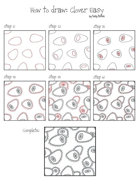 Many of which are drawn by official zentangle teachers and artists. Clover Easy | Zentangle patterns, Doodle patterns, Tangle patterns
