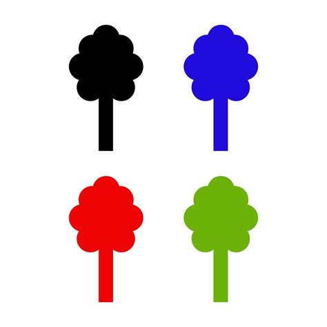 Set Of Tree On White Background 2082966 Vector Art at Vecteezy