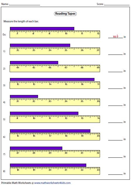 Measuring Length Worksheets