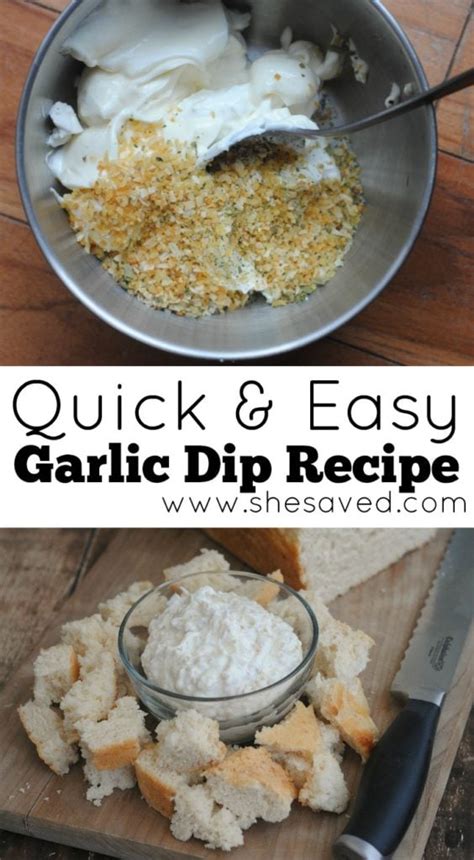 Quick And Easy Garlic Dip Recipe Shesaved®
