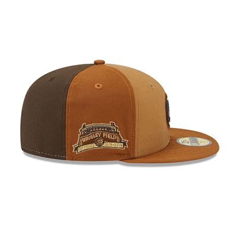 Official New Era Tri Tone Brown Chicago Cubs 59fifty Fitted Cap C125