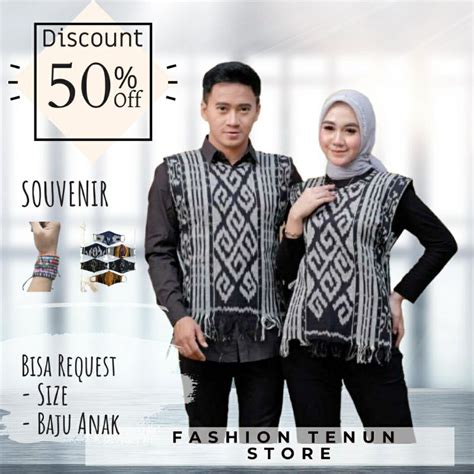 Jual Baju Batik Couple Tenun Pria Wanita Etnik Troso Jepara Baju