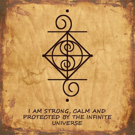 I Am Strong Calm And Protected By The Infinite Universe Sigil