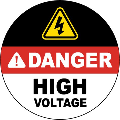 Danger High Voltage Floor Sign E3452 By