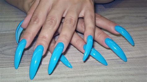Long Blue Nails Photo Shoot For The Video Archive 05082018 Lora