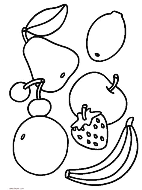 Dibujos de frutas para colorear