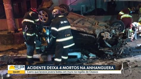 Acidente De Carro Na Rodovia Anhanguera Deixa 4 Mortos Em Osasco Na