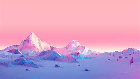 Polygon Mountains Minimalist Hd Artist 4k Wallpapers
