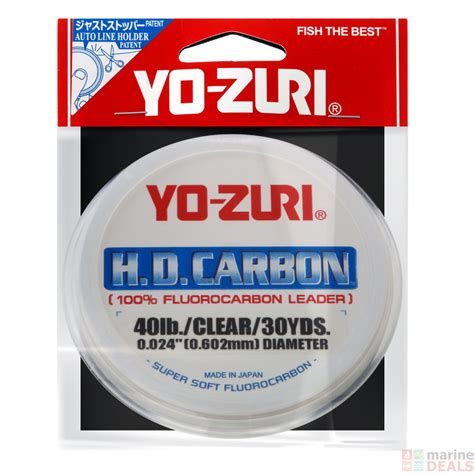 This allows the angler to get even more strikes on the same line. Buy Yo-Zuri H.D. Carbon Fluorocarbon Leader Clear 30yd ...
