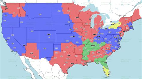 Nfl Week 2 Coverage Map Tv Schedule For Cbs Fox Regional Broadcasts