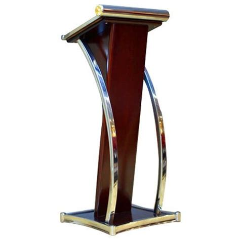 Stylish Wooden And Stainless Steel Podium Executive Rostrum Er 88b Wood