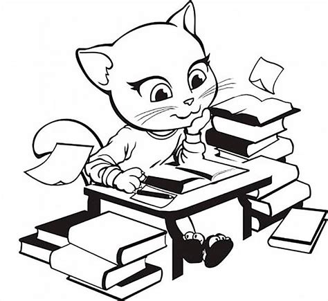 Talking Angela Coloring Pages Free Printable Coloring Pages For Kids