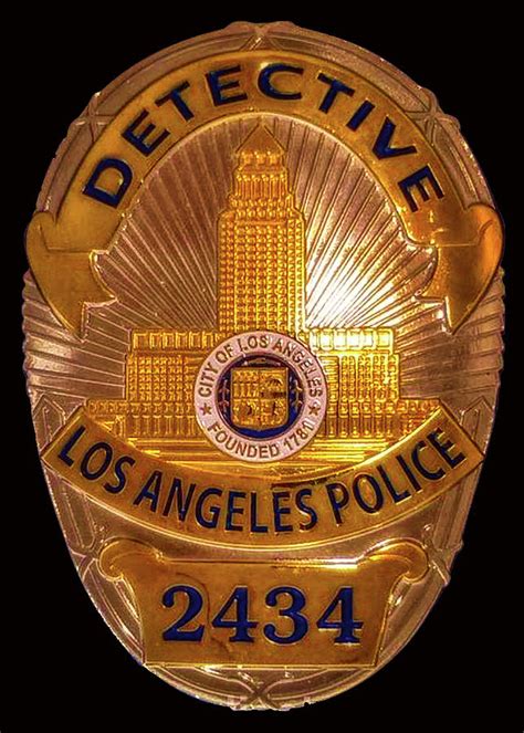 Los Angeles Police Department Detective Badge Photograph By Mountain