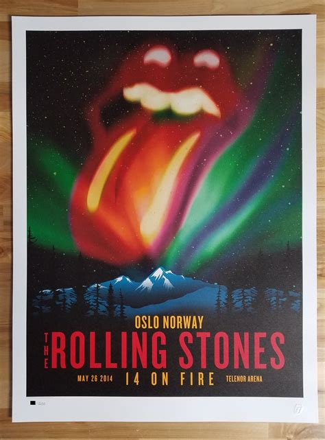 Rolling Stones 2014 Official Poster Oslo Norway 2