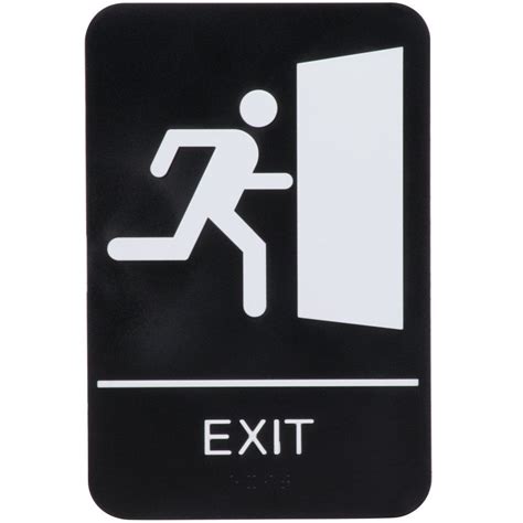 Emergency Exit Signs Hotel Signage Mom Party Braille Flyer