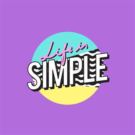 life is simple word design illustration concept stock vector illustration of colourful