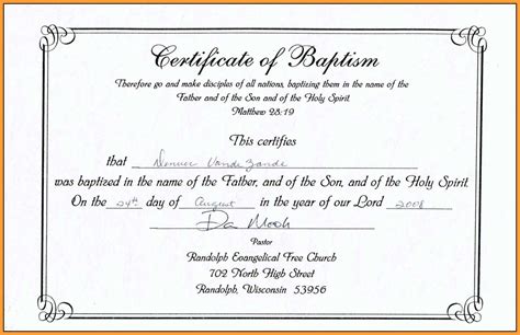 9 10 Baptismal Certificate Pdf