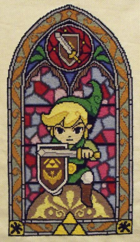 Pattern with colours and symbols. Zelda cross-stitches | Sprite Stitch