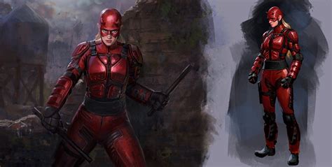 Female Daredevil By Javier Charro Rimaginarymarvel