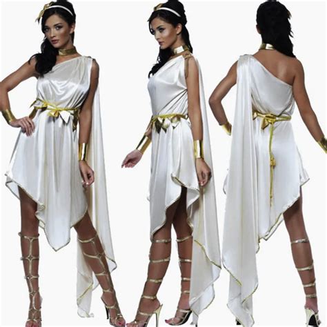 White Sexy Greek Goddess Costumes Adult Women Halloween Carnival Party