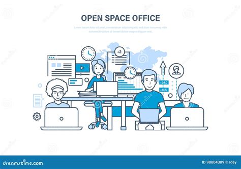 Open Space Office Interior Of The Room Collaboration Partnerships