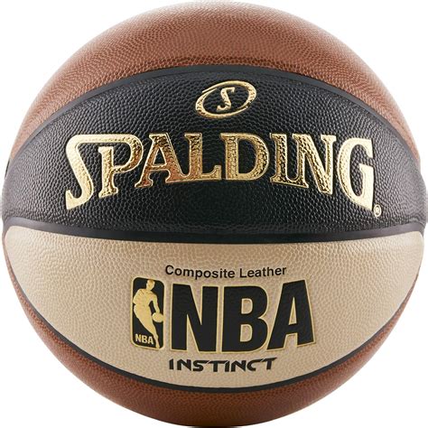 Spalding Mens Nba Instinct Basketball Orangeblackoatmeal Size 7