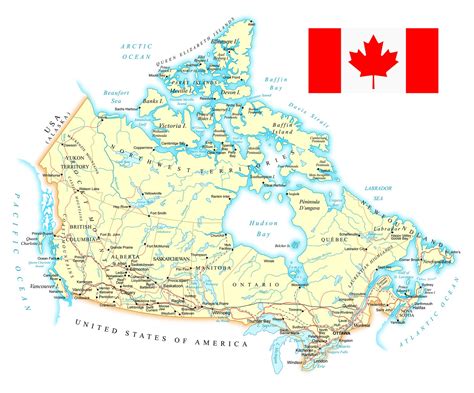 Carte Du Canada Cartes Des Villes Du Relief Administrative Régions