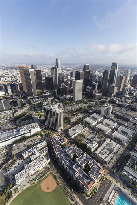 Downtown Los Angeles Afternoon Aerial Stock Photo Image Of Outdoor