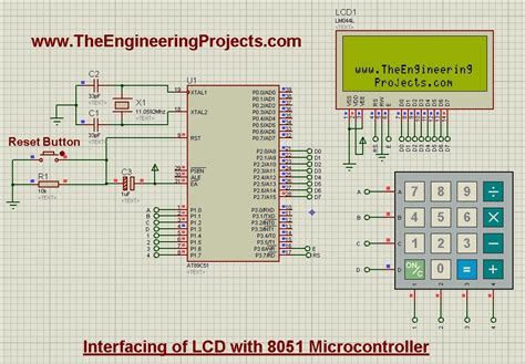Interfacing Of Keypad With 8051 Microcontroller In Proteus The