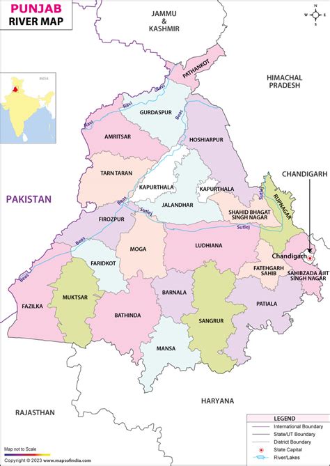 Punjab River Map