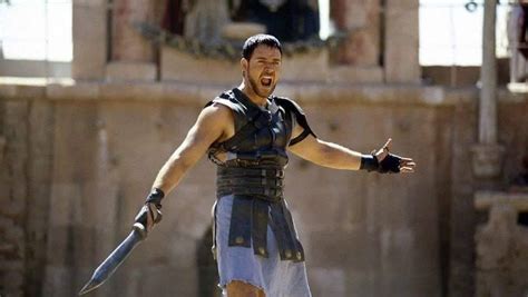 Are You Not Entertained Screams Russell Crowe As Maximus Decimus Meridius In Gladiator