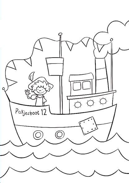 Ik heb ook een leeg vlaggetje erbij. Kleurplaat van Pakjesboot 12 | Kleurplaten, Sinterklaas, Krijtstift