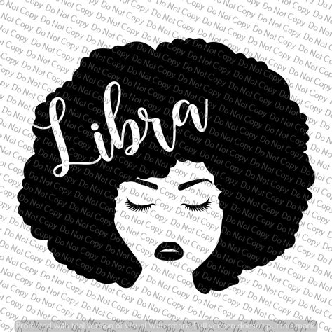 Libra Afro Girl Svg File Cricut Design Space Silhouette Vinyl Etsy
