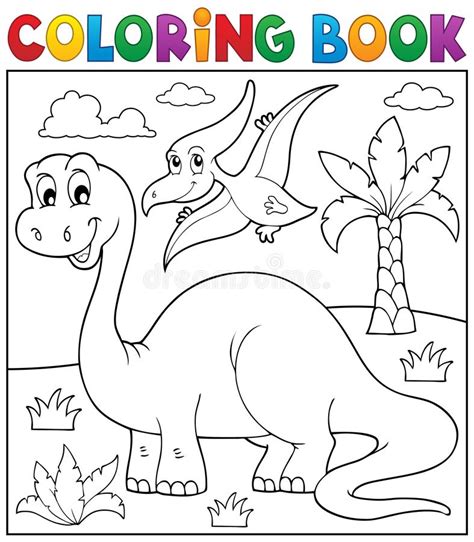 Sujet 8 De Dinosaure De Livre De Coloriage Illustration de Vecteur