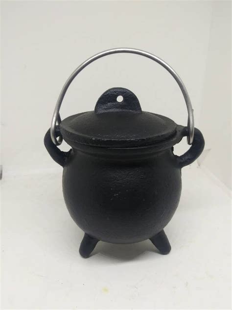 Cast Iron Cauldron With Lid Witches Cauldron For Altar Or Ritual And