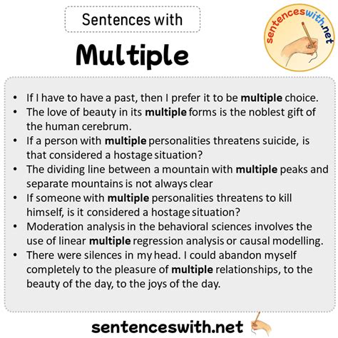 Sentences With Multiple Sentences About Multiple Sentenceswithnet