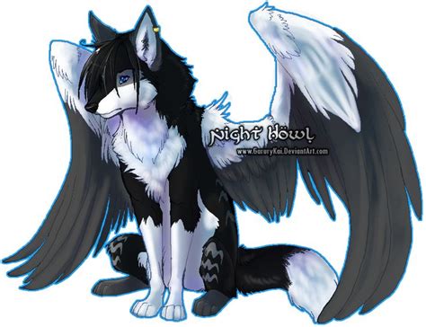 Wolf Anime With Wings Sitting Drawing Inspiration And Ideas