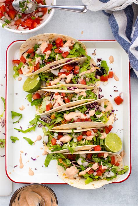 Skinny Baja Chicken Tacos Nourish And Fete