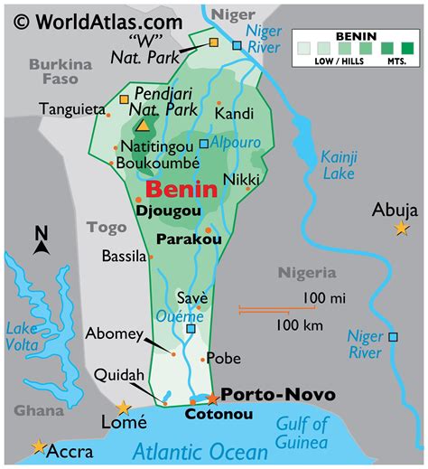 Benin Large Color Map