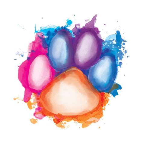 Watercolor like memorial style shoulder tattoo of dog portrait with lettering. Buy Watercolor Paw Print Temporary Tattoo for USD 1.93-5 ...