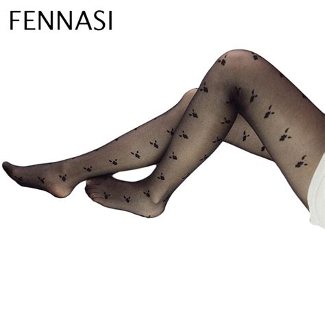 fennasi jacquard floral impressão de meia calça feminina com padrão de flor t virilha sexy