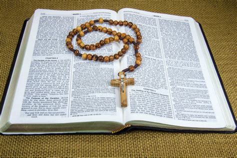 Holy Bible And Rosary Stock Photo Image Of Beads Christianity 57590674