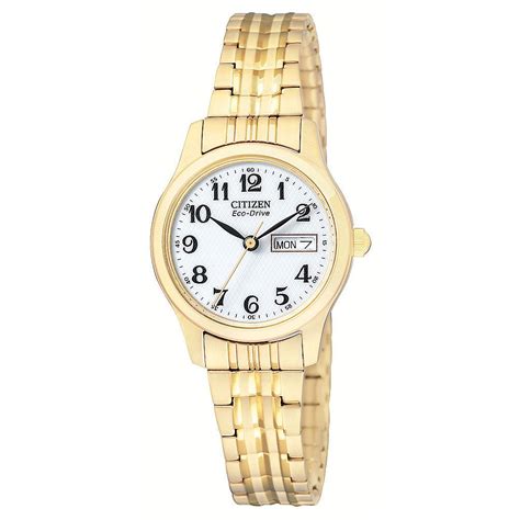 The light technology was introduced by citizen to promote the clean use of energy in watches. Citizen Eco-Drive Ladies' Gold-Plated Bracelet Watch | H.Samuel