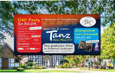 Tanz den Mai 2023 - Über 40 Party im Gastlichen Dorf in Delbrück