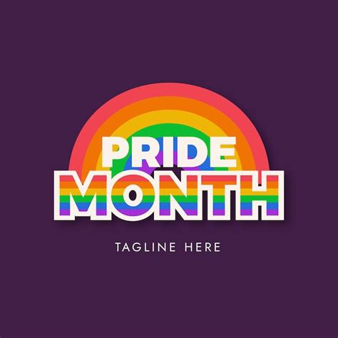 Free Vector Flat Pride Month Lgbt Logo Template