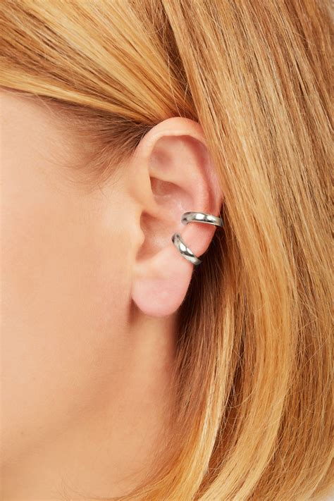 Simple Sterling Silver Large Ear Cuff Galleria Armadoro