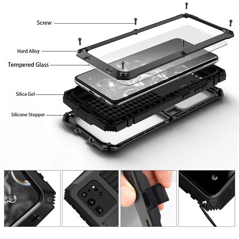 Metal Aluminum Shockproof Phone Case For Samsung Galaxy S22 S21 S20